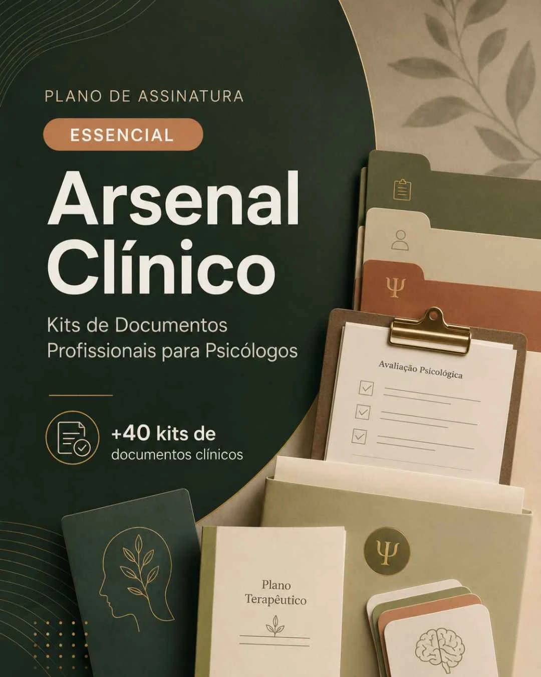 Plano de Assinatura | Essencial | Arsenal Clínico de Documentos Profissionais para Psicólogos